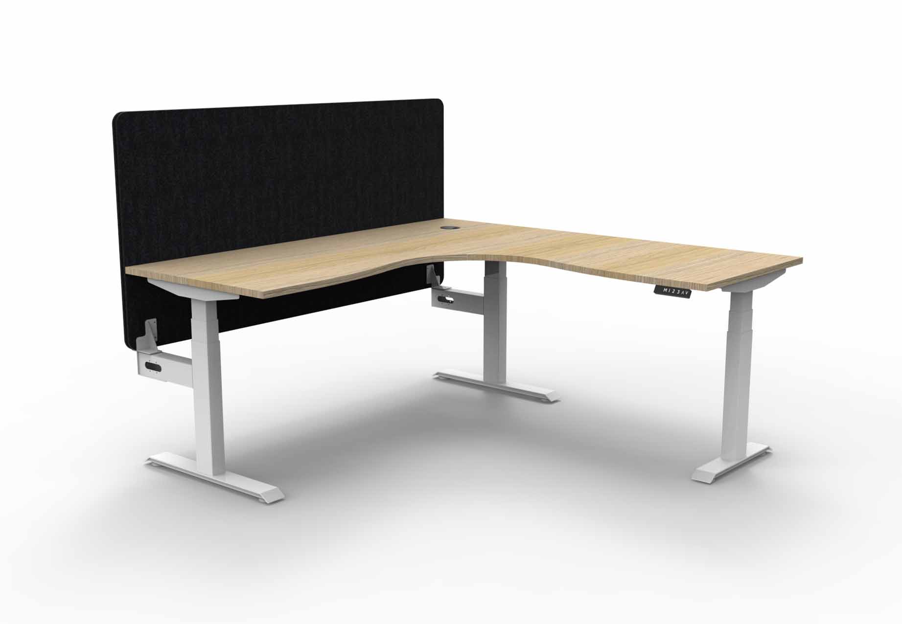 Boost+ Height Adjustable Corner Workstation with Eco Screen
